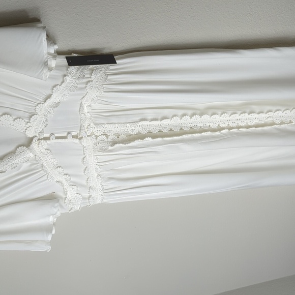 Lulu's Swim Lulus Bay Breeze White Swim Cover-Up Women's XS Golden 4 - Picture 4 of 11